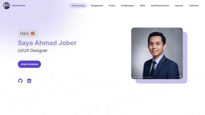 Portfolio template preview