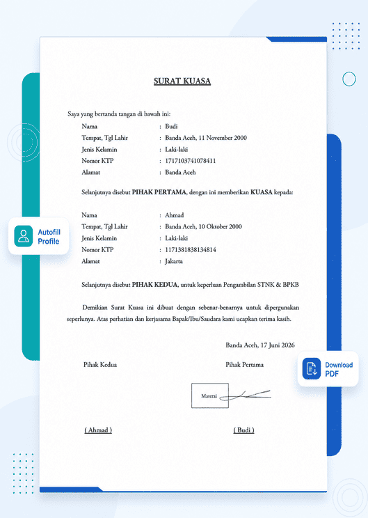 Template Surat Kuasa Resmi - SuratPlus
